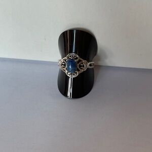 Blue Statement Ring -STERLING